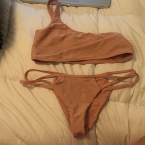 Frankies bikinis dusty rose swim suit